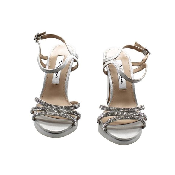 Nina Silver Strappy Sandals - Picture 4 of 11
